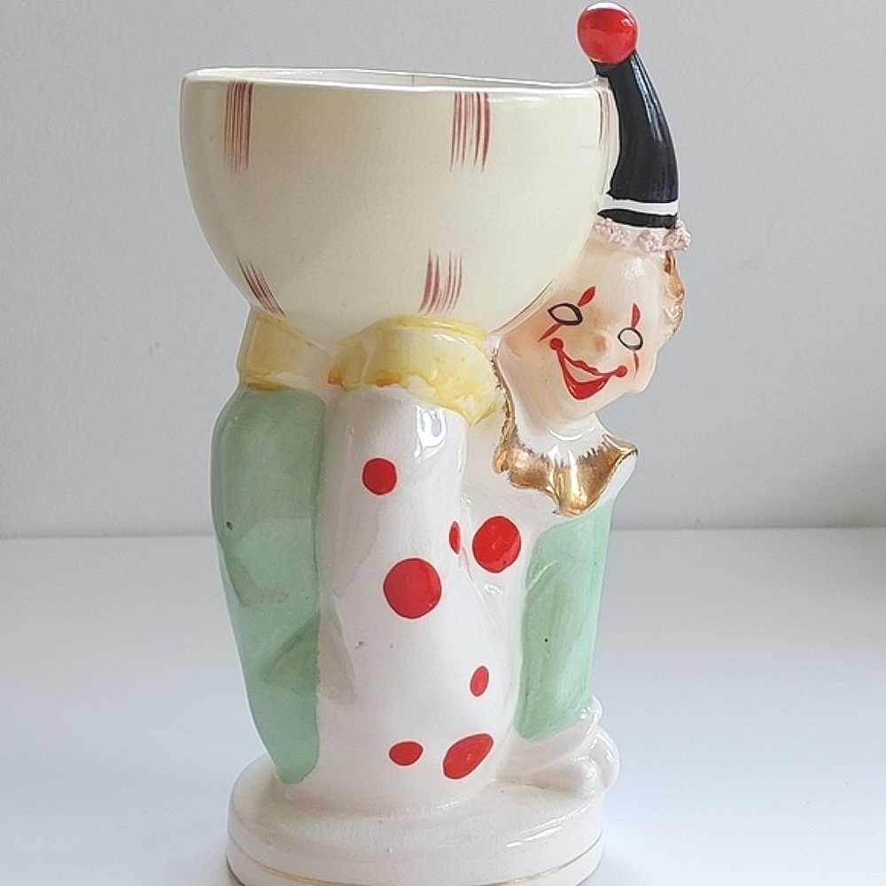 Vintage Napco Clown With Ball Vase MCM Made in Japan
